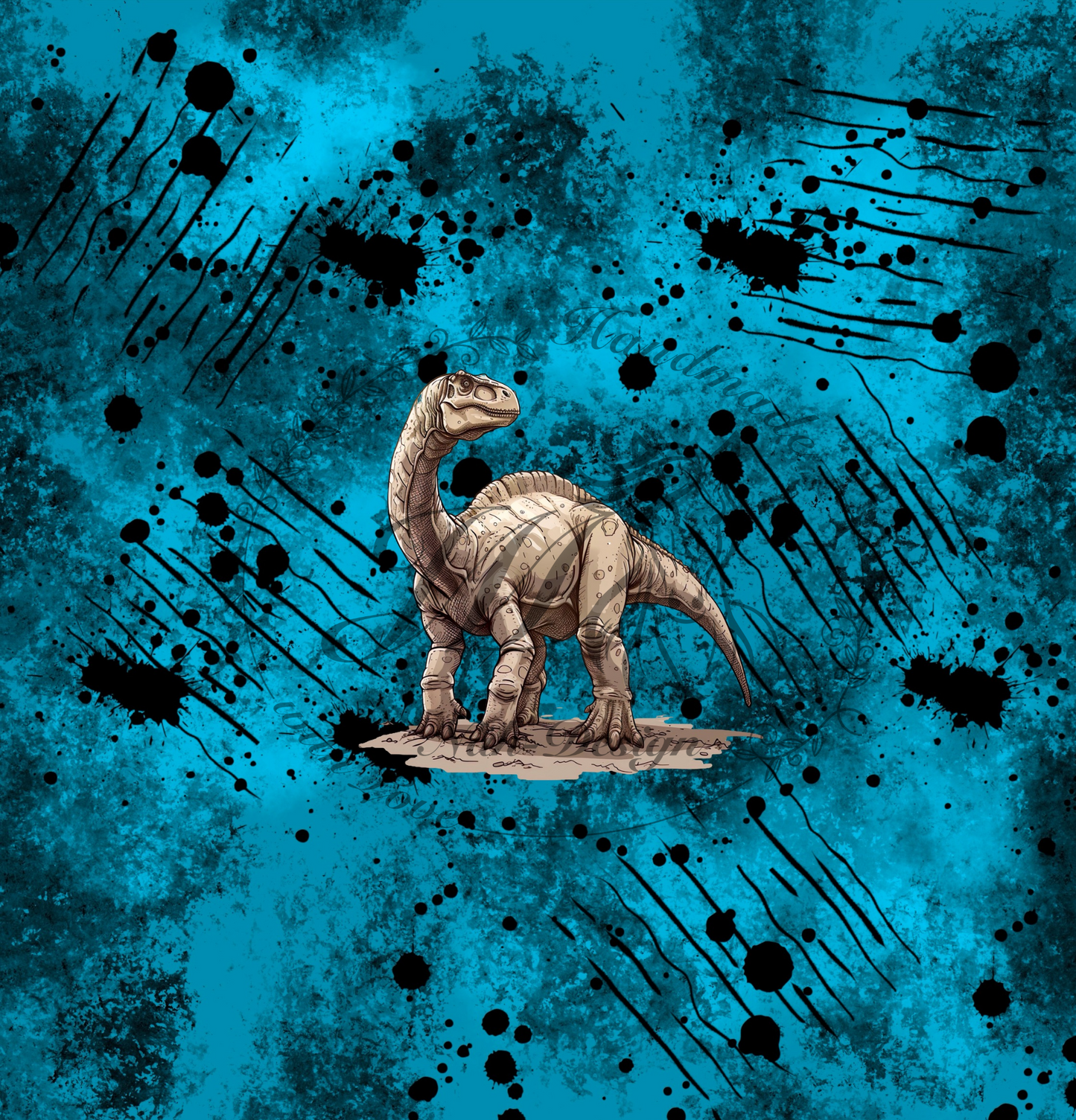 Lagerware - Dino Dude - Panel ca. 50 x 48 cm - Bio French Terry