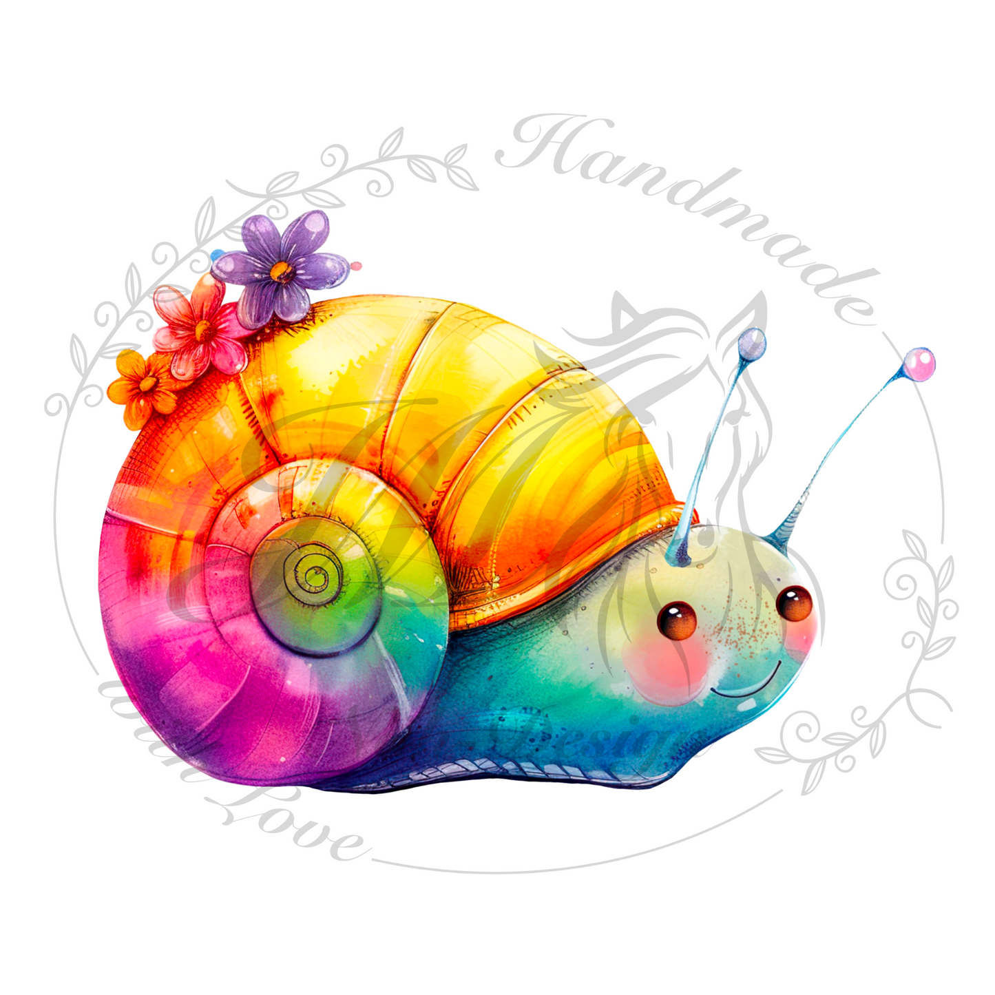 Bügelbild Colorful snail