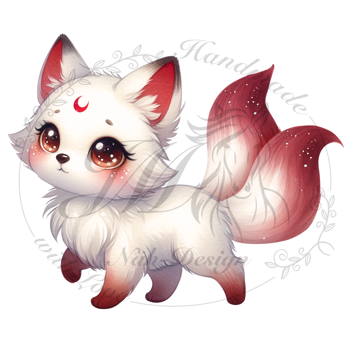 Bügelbild Kitsune Moonlight