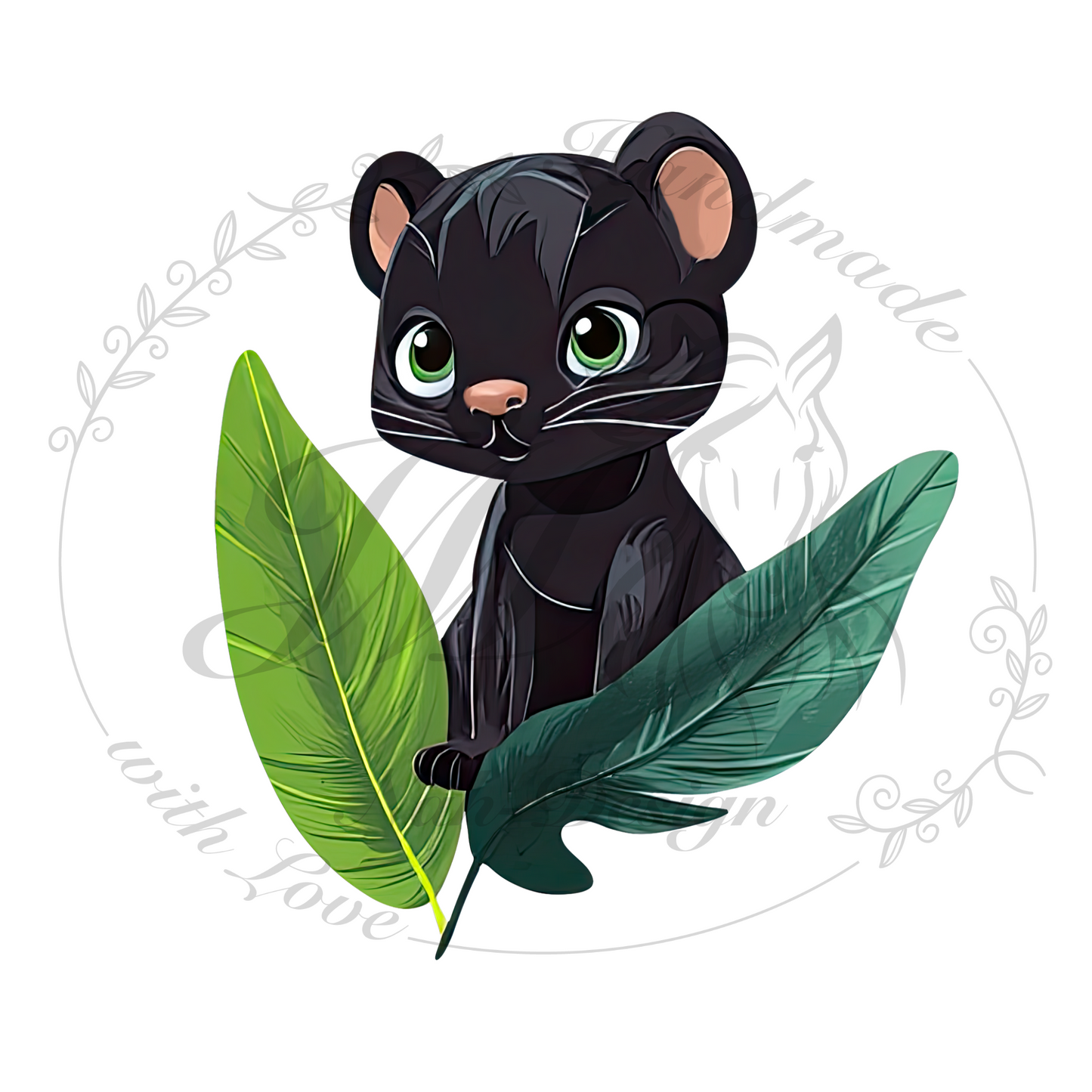 Bügelbild Baby panther