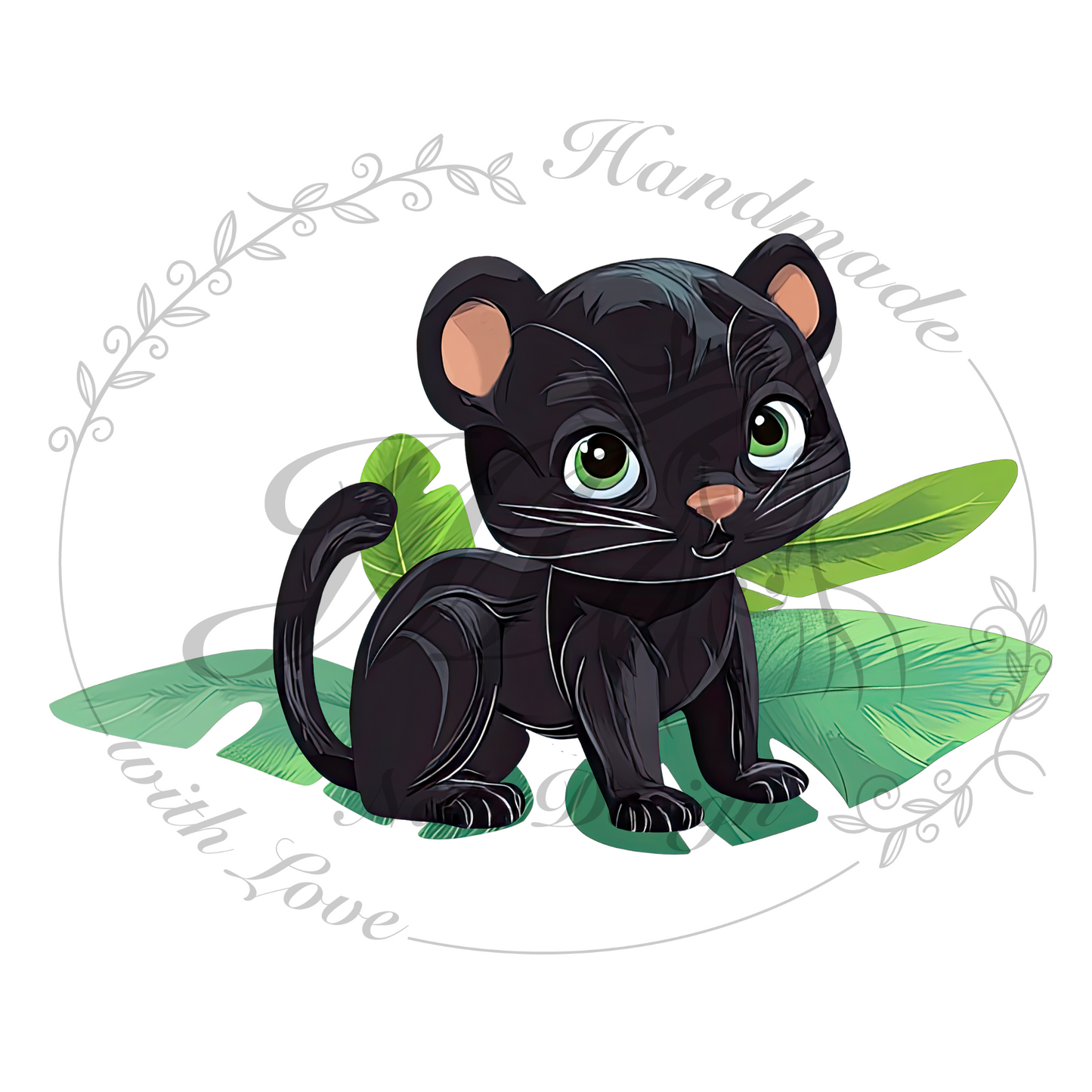 Bügelbild Baby panther