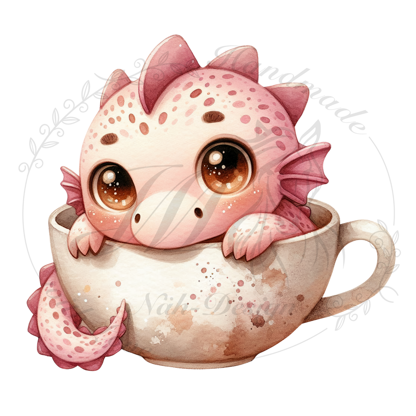 Bügelbild Tea time dragons