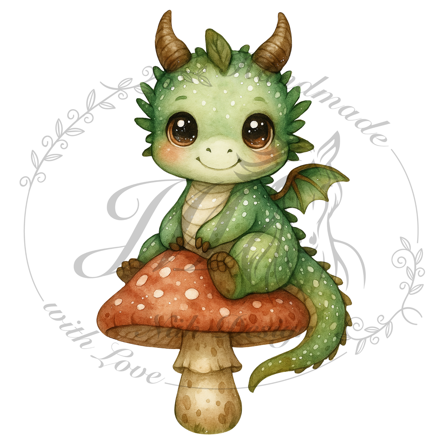 Bügelbild Nature green dragon