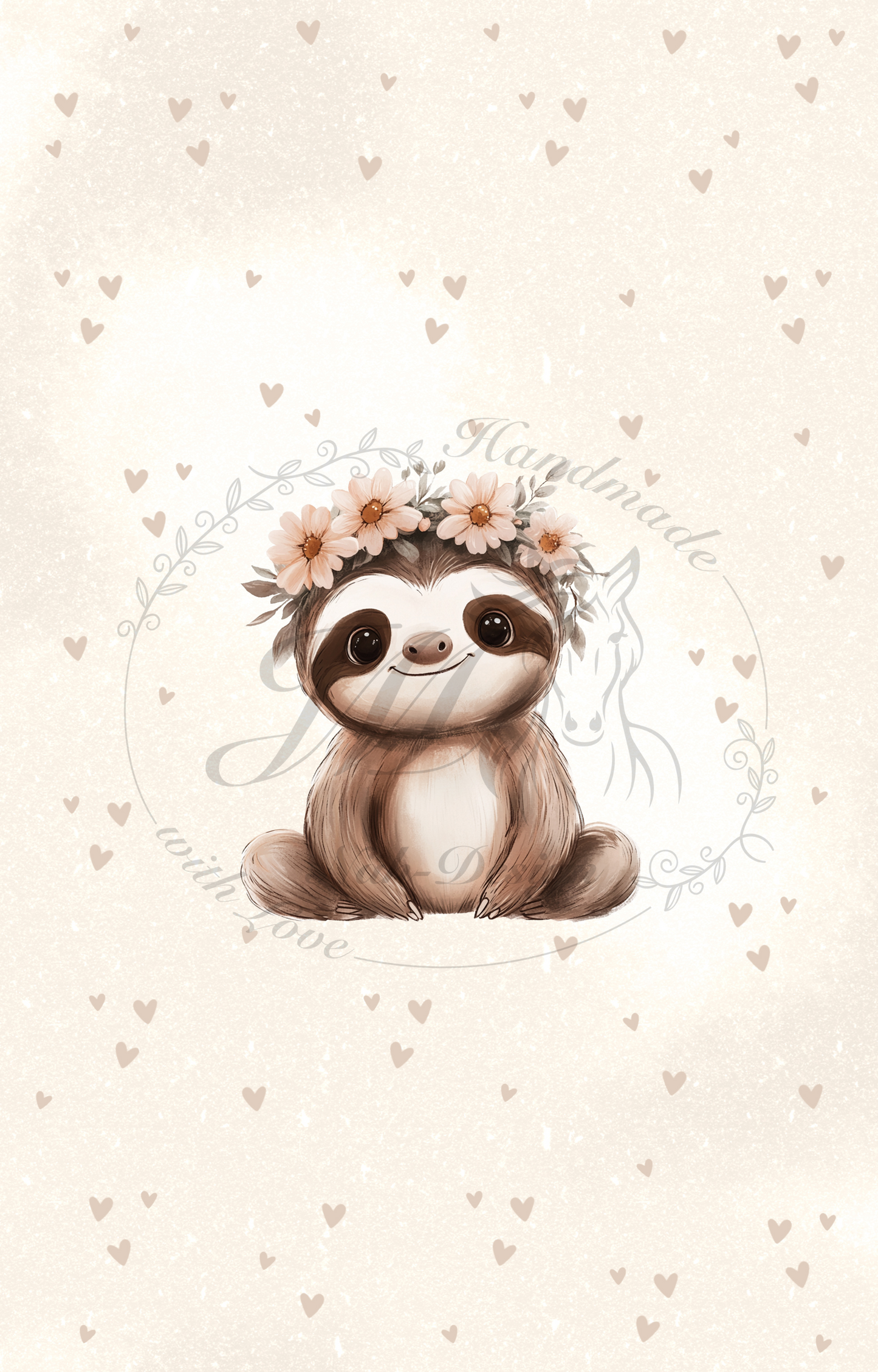 Blumen Faultier