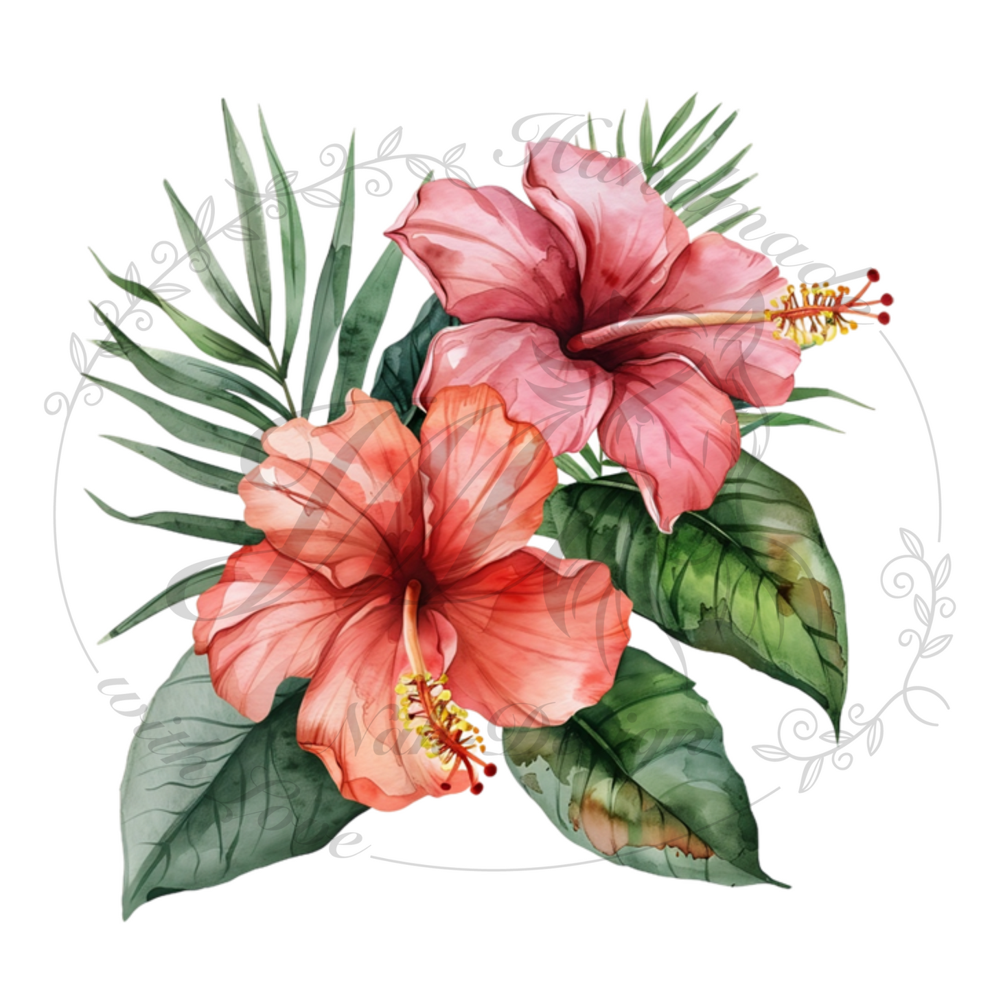 Bügelbild Hawaii Girl
