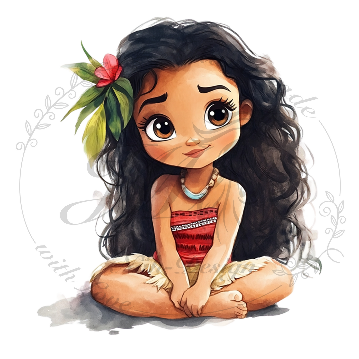 Bügelbild Hawaii Girl