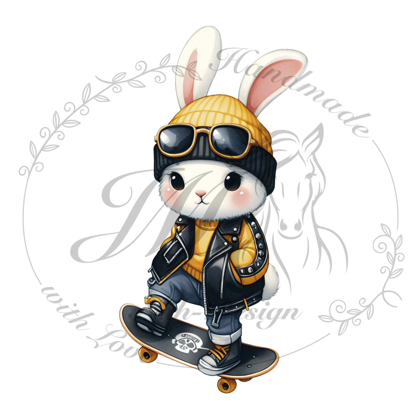 Bügelbild Cool Bunny