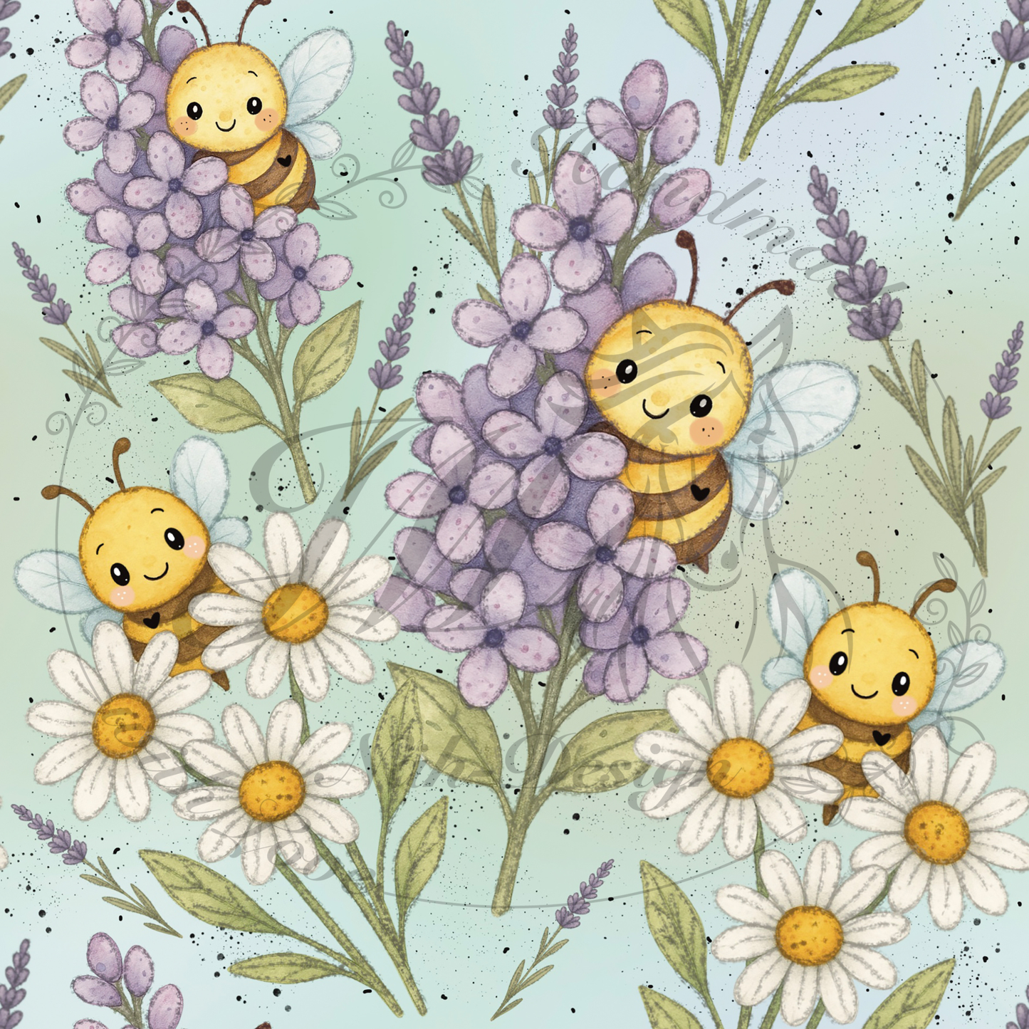 Blumenwiese mit Bienchen