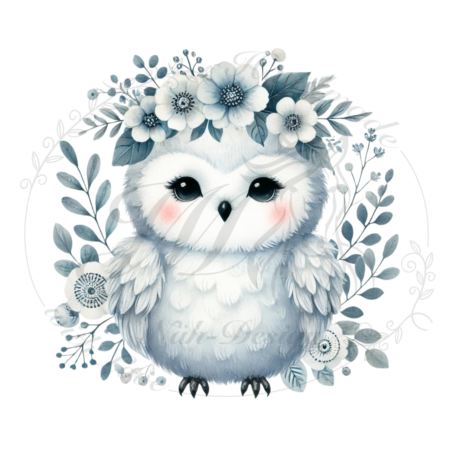 Bügelbild Schneeeule