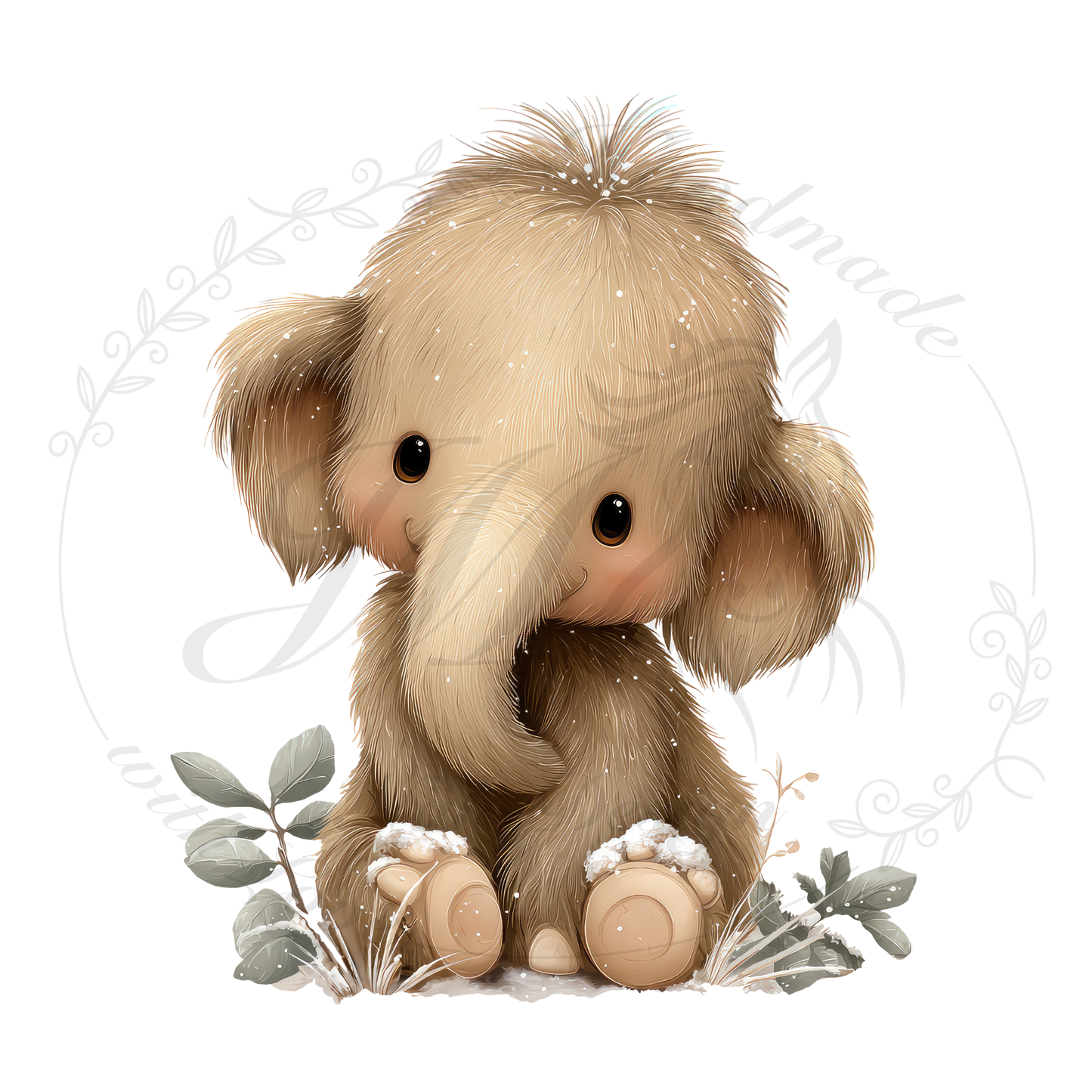 Bügelbild süßes Mammut