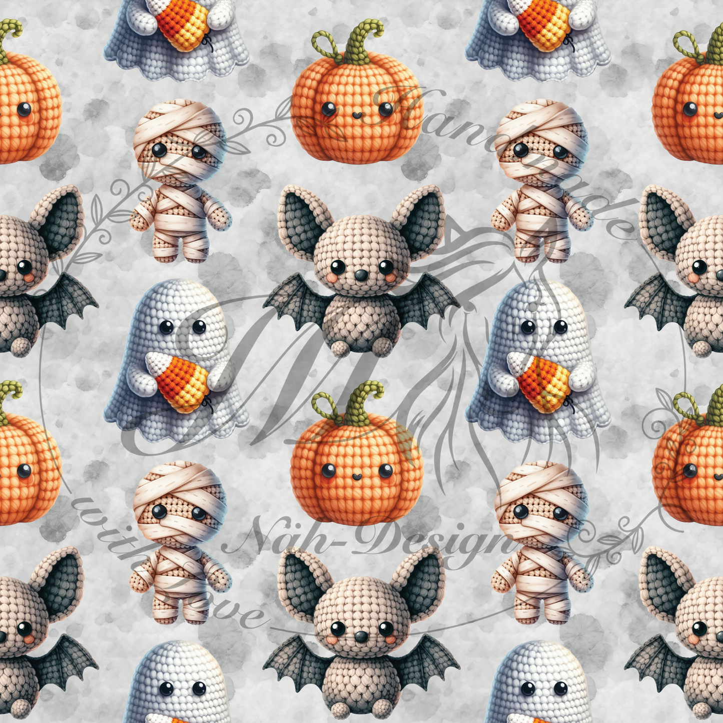 Lagerware - Kuschelige Halloweenfreunde - 0,45 Meter Bio French Terry