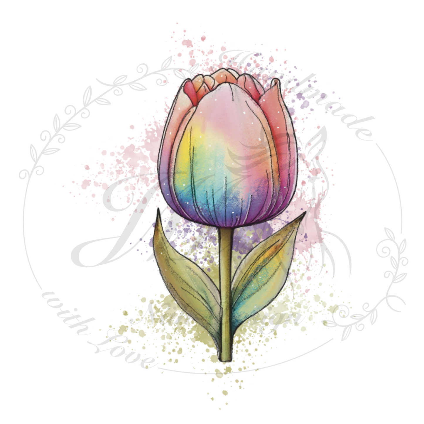 Bügelbild Tulpen