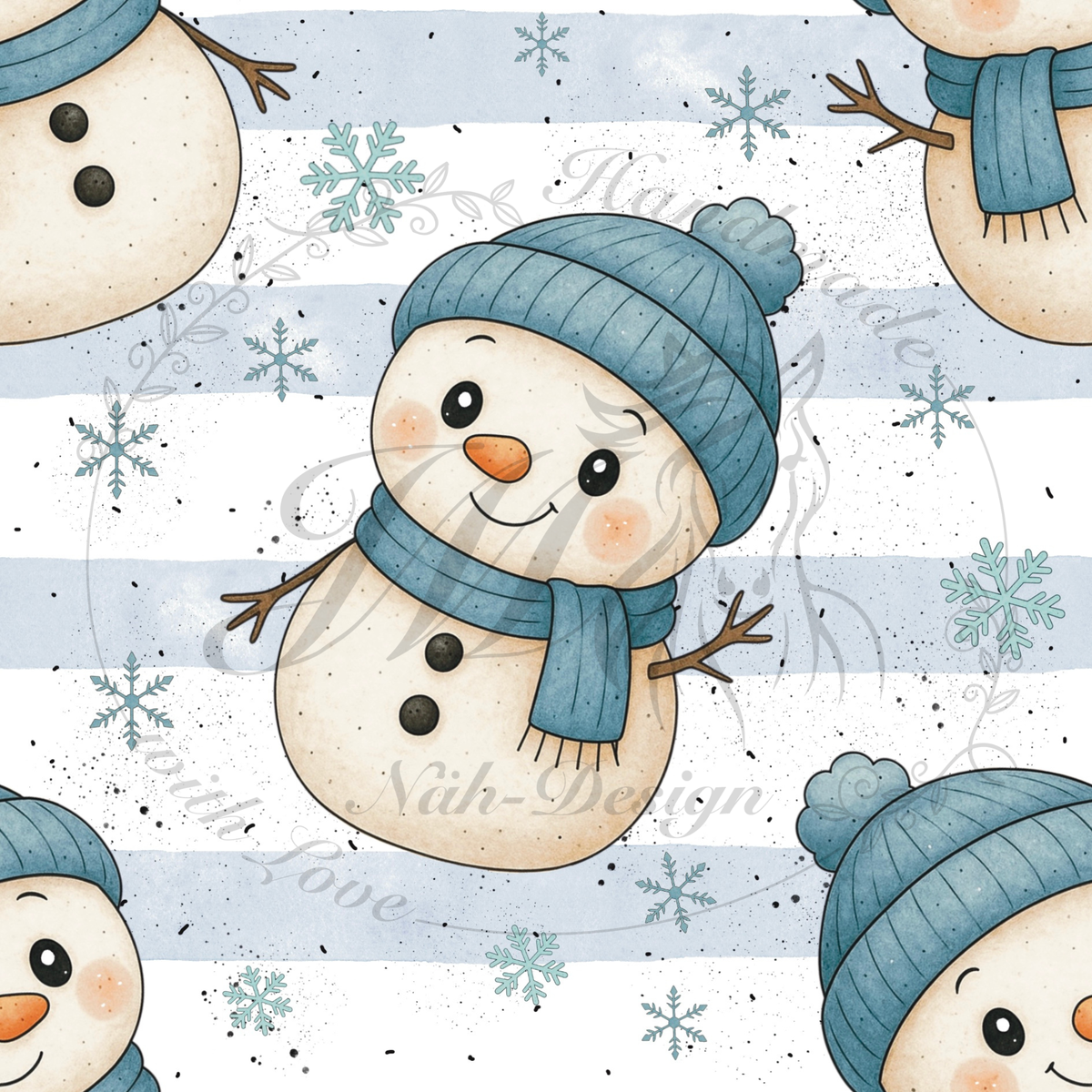 Schneemann Blau