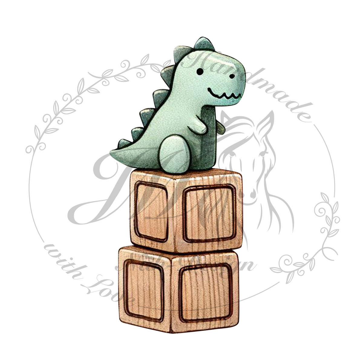 Bügelbild Dinobär