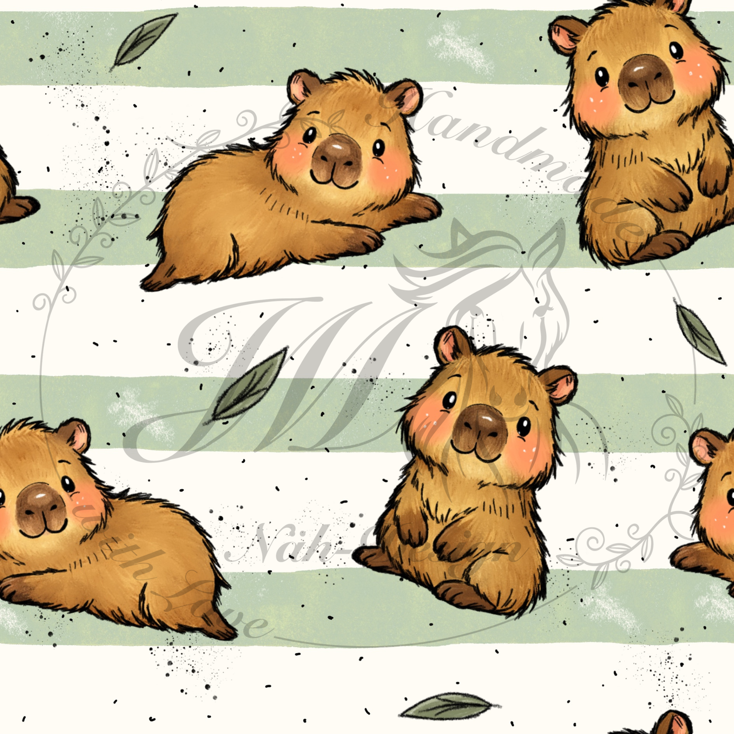 Lagerware - Capybara - 0,5 Meter Bio French Terry