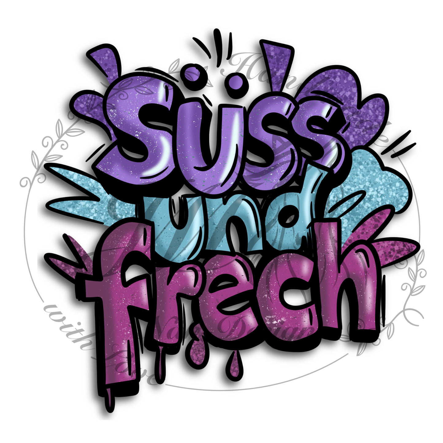 Bügelbild Süß und Frech