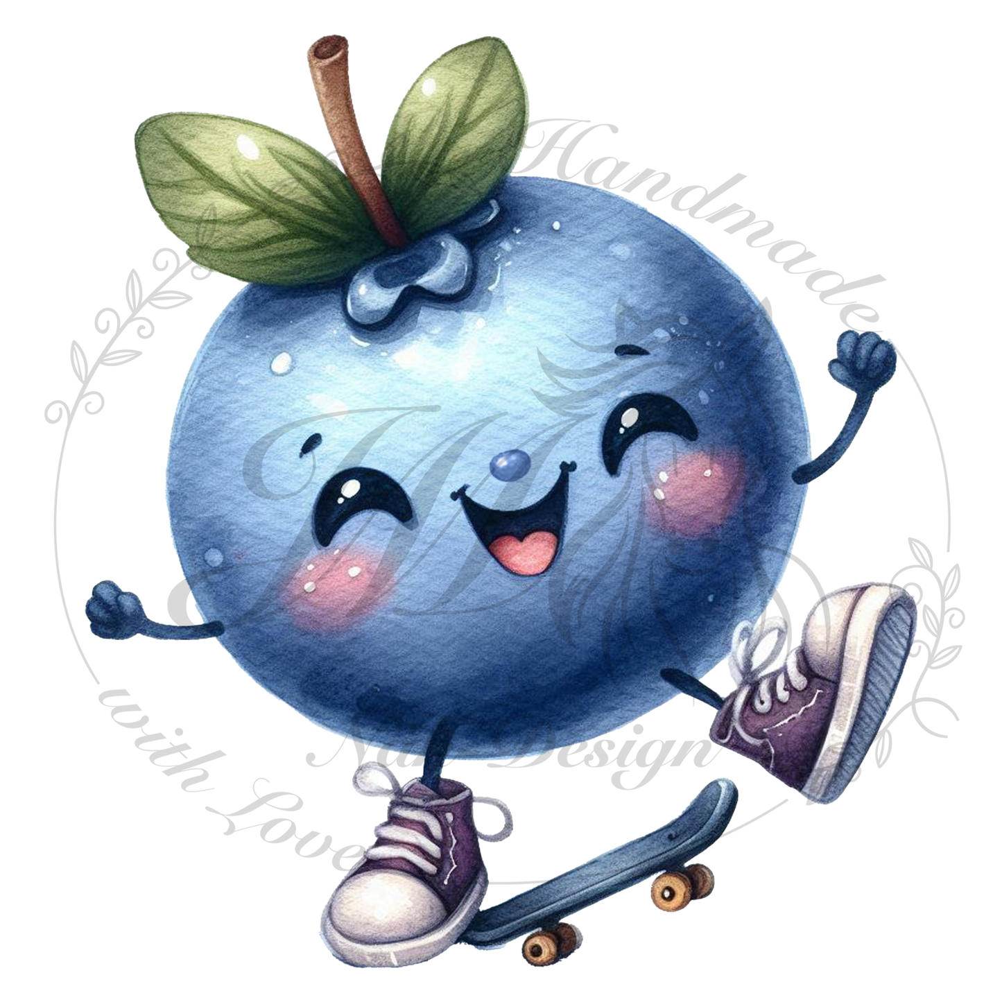 Bügelbild Coole Blaubeeren