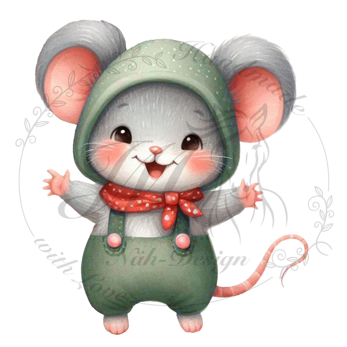 Bügelbild Pilz Maus