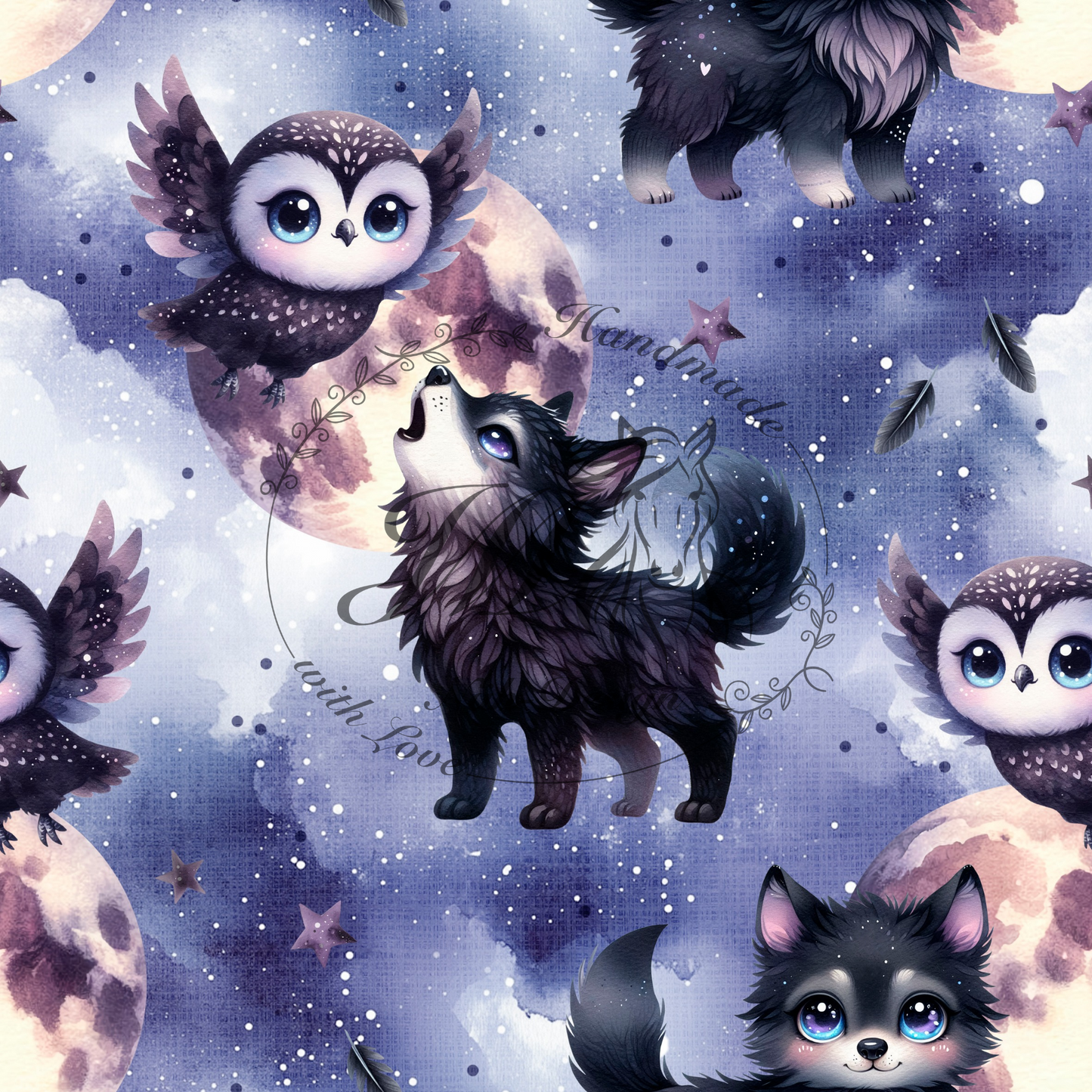 Lagerware - Wild moonlight - 0,5 Meter Bio Jersey