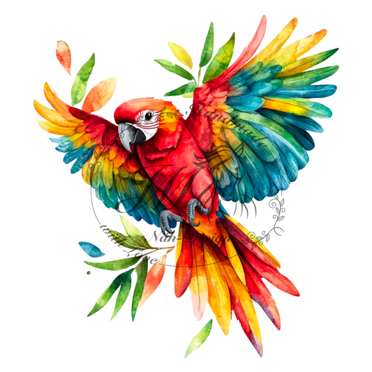 Bügelbild Colorful parrots