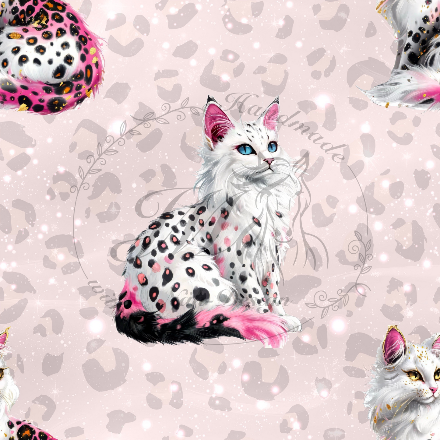 Lagerware - Leo cat  - 0,45 Meter Bio Jersey