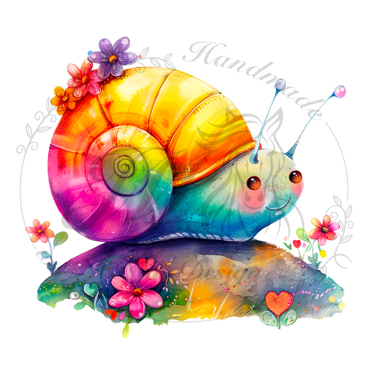 Bügelbild Colorful snail