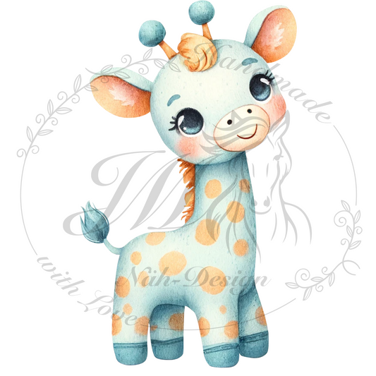 Bügelbild Baby Giraffe
