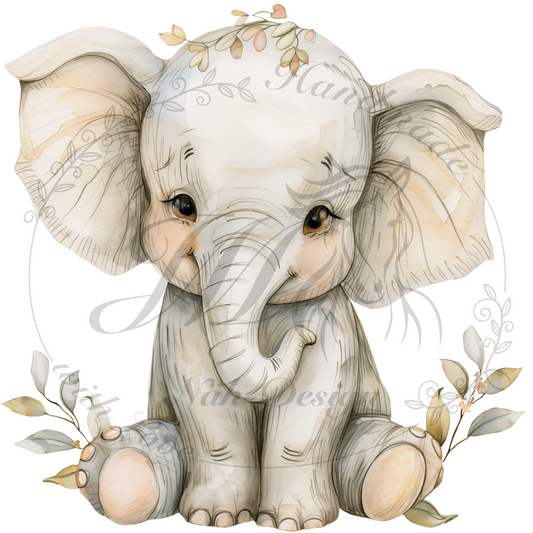 Bügelbild Baby Elefant