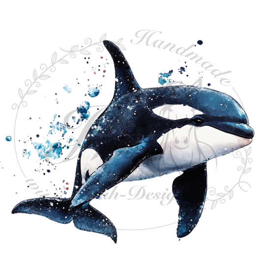 Bügelbild Orca
