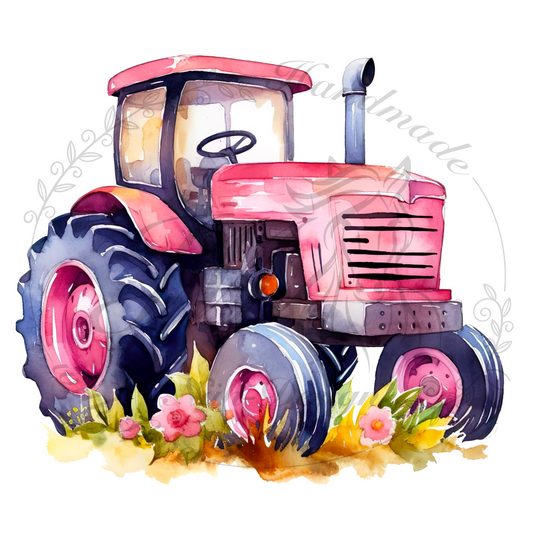 Bügelbild Traktor Girl