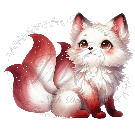 Bügelbild Kitsune Moonlight