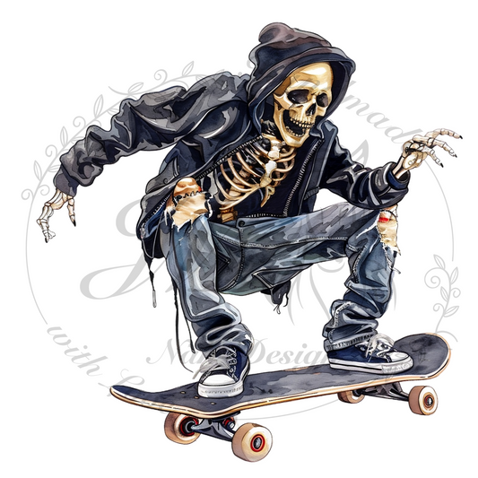 Bügelbild Skull Skater