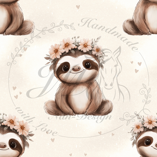 Blumen Faultier