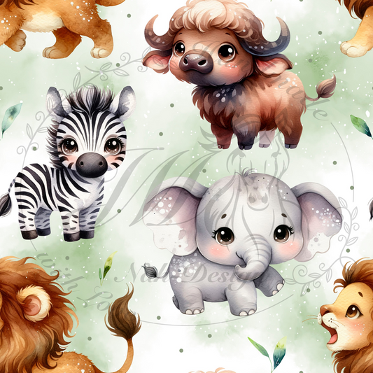 Safari Tiere - Grün