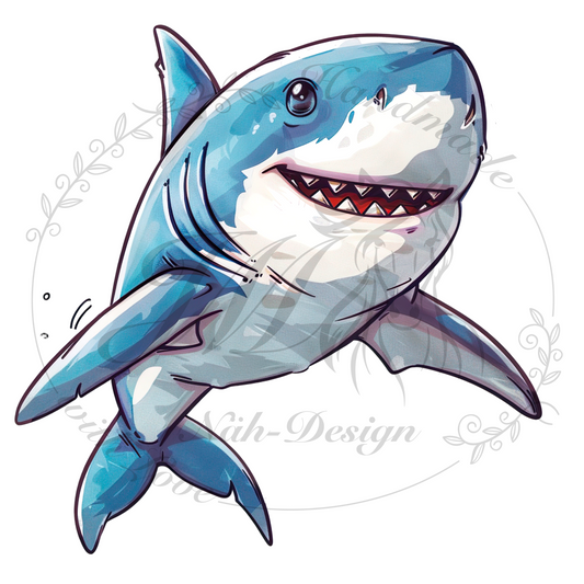 Bügelbild Shark