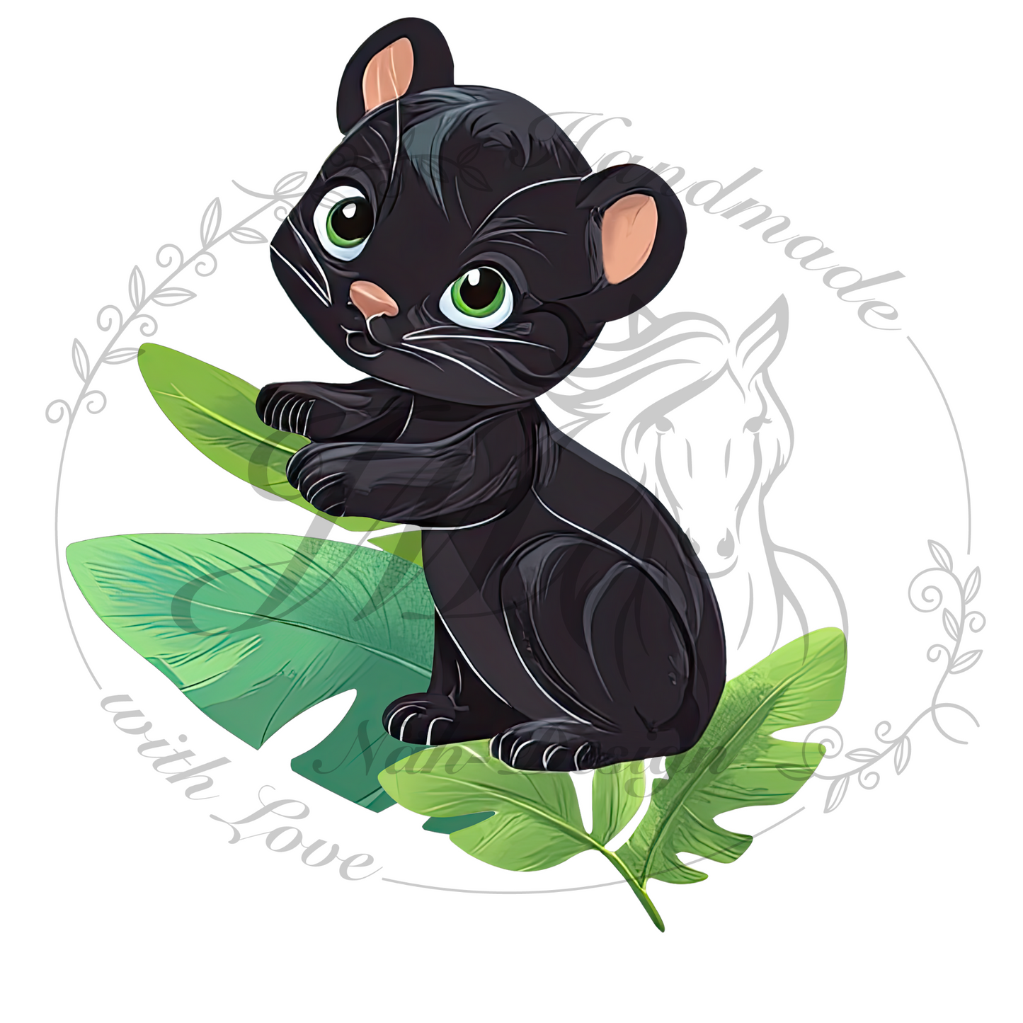 Bügelbild Baby panther
