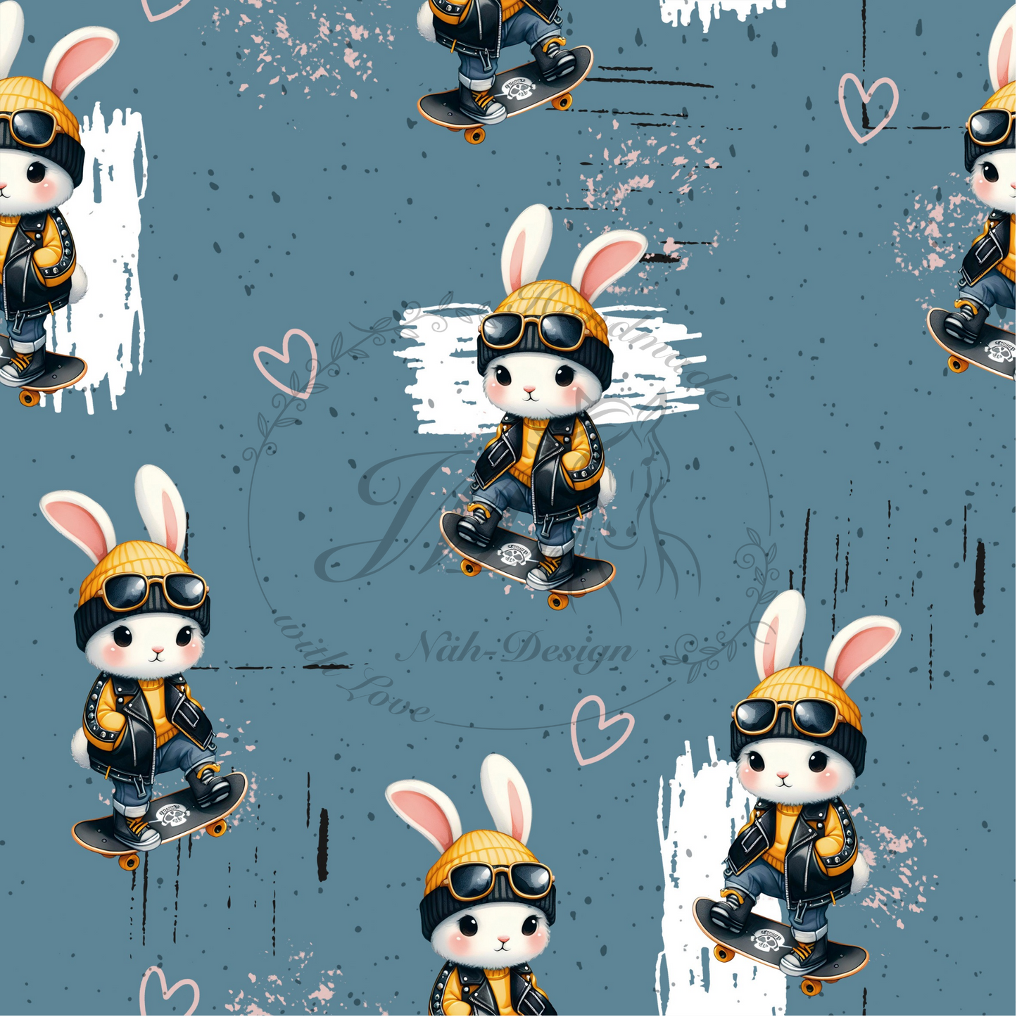 Lagerware - Cool Bunny - 1 Meter Bio French Terry