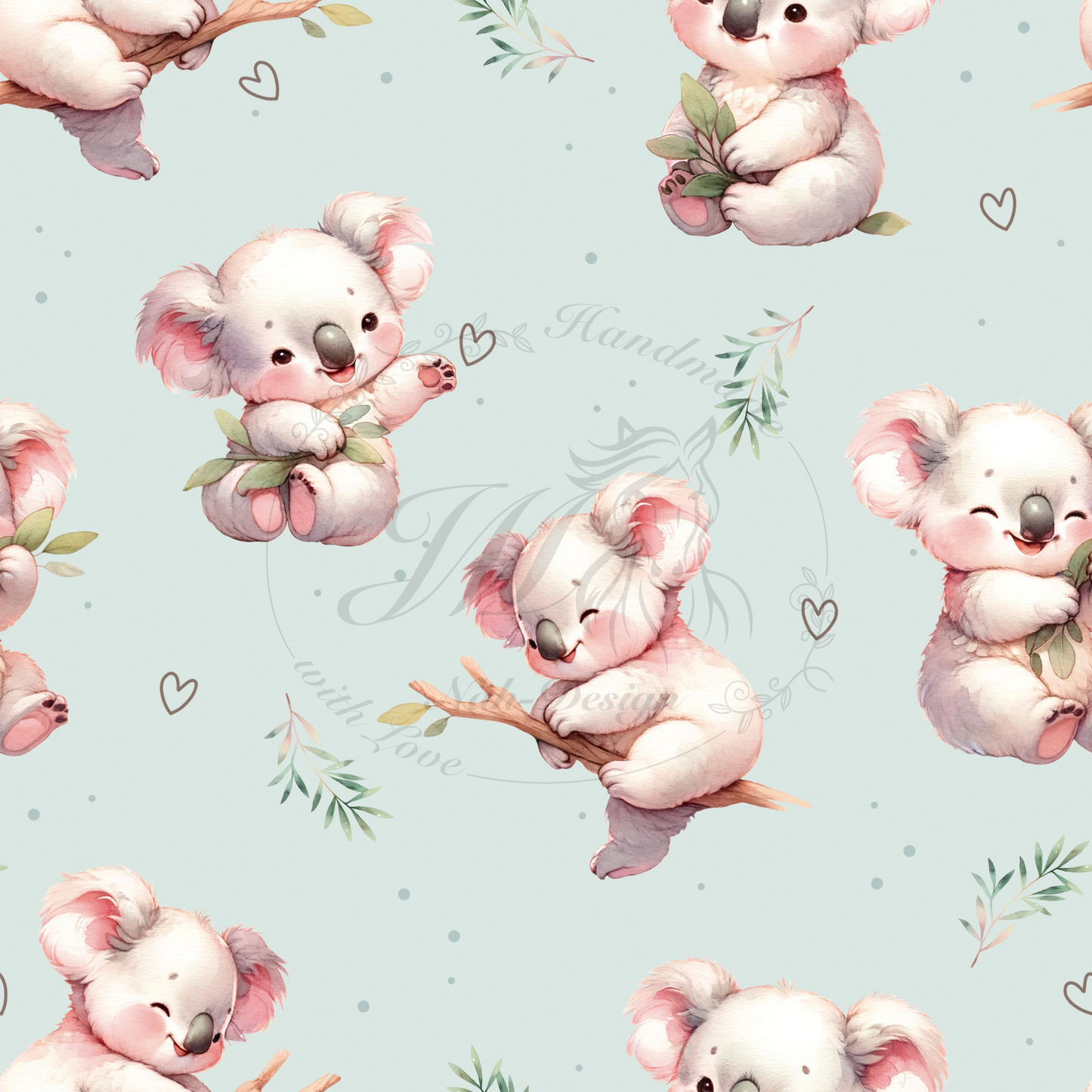 Lagerware - Cute Koalas - 0,5 Meter Bio Jersey