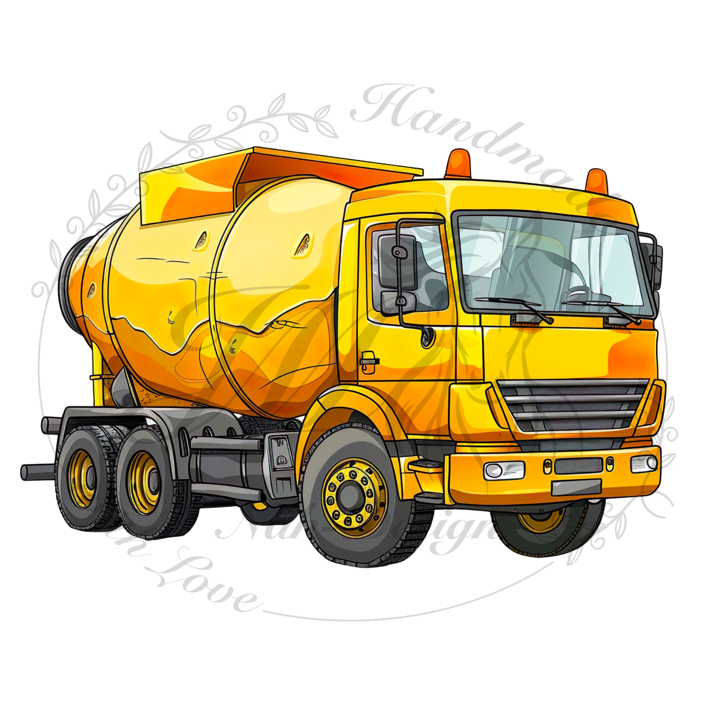 Bügelbild Achtung Baustelle