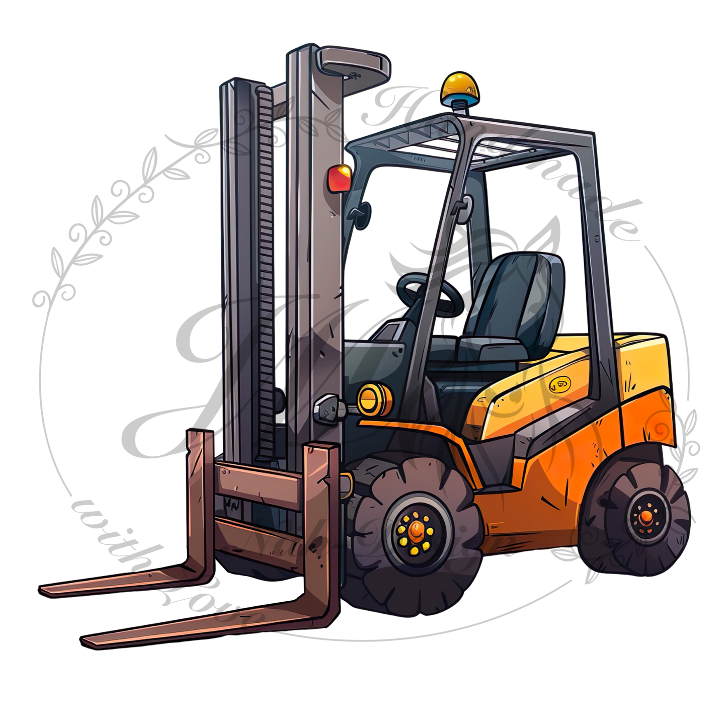 Bügelbild Achtung Baustelle