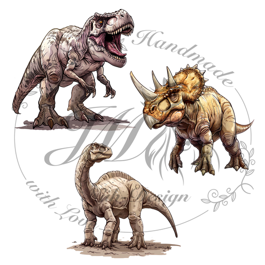 Bügelbild Dino Dude