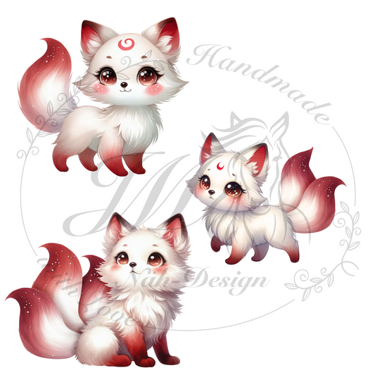 Bügelbild Kitsune Moonlight
