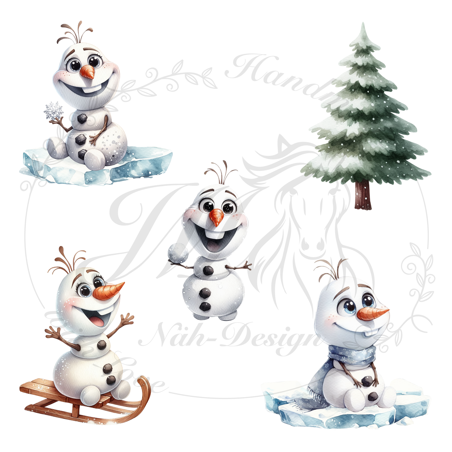 Bügelbild Happy Snow Day