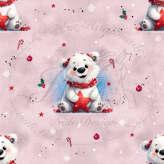 Christmas polar bear - Rosa
