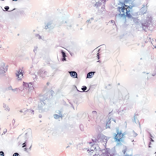 Lagerware - Flower fox - 1,95 Meter Bio French Terry