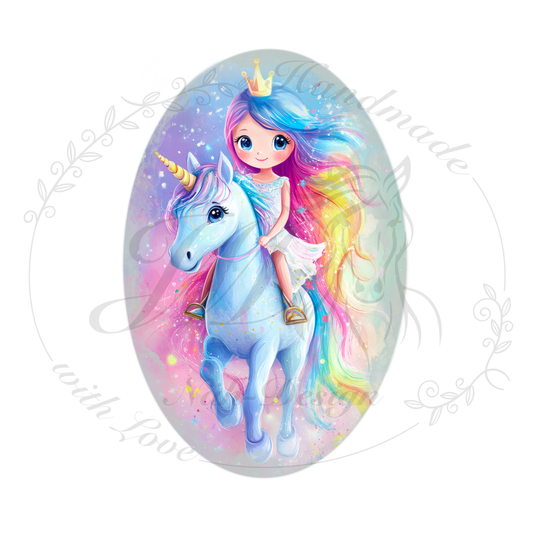 Bügelbild Einhorn Prinzessin