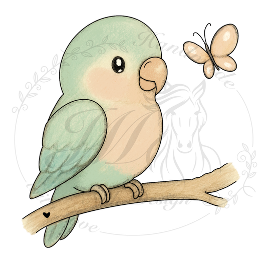 Bügelbild Birdie & Butterflies