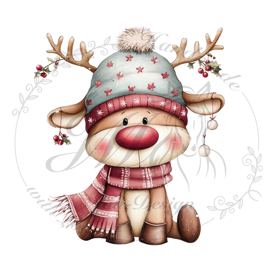 Bügelbild Weihnachtsrentier