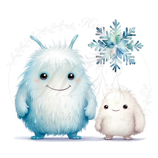 Bügelbild Cute snow monsters