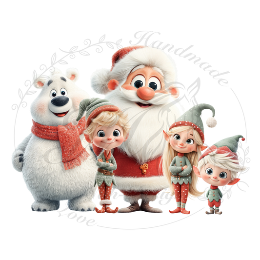 Bügelbild Weihnachtstruppe